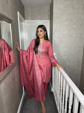 Load image into Gallery viewer, 3PC Stitched PINK shalwar Suit Ready to wear DHANAK winter Wear with Dhanak dupatta MB-68
