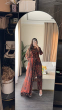Load image into Gallery viewer, 3 pcs Stitched lawn suit Ready to Wear with Chiffon dupatta LAWN-RS02
