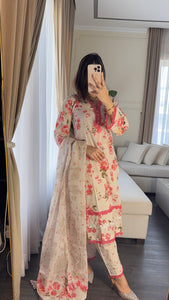 3 pcs Stitched lawn suit Ready to Wear with CHIFFON dupatta LAWN-050