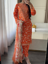 Load image into Gallery viewer, 3 pcs Stitched lawn suit Ready to Wear with Chiffon dupatta LAWN-D329
