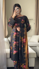 Load image into Gallery viewer, 3PC Stitched Black LINEN shalwar Suit Ready to wear LINEN winter Wear with LINEN dupatta HW-DH37
