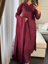 Load image into Gallery viewer, 3PC Stitched shalwar Suit Ready to wear DHANAK winter Wear with Dhanak dupatta HW-DH17
