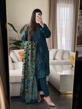 Load image into Gallery viewer, 3PC Stitched DHANAK shalwar Suit Ready to wear DHANAK winter Wear with DHANAK dupatta HW-DP250034
