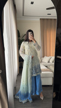 Load image into Gallery viewer, 3pc Embroidered Shalwar Kameez with Net Plazoo and Chiffon dupatta Stitched Suit Ready to wear HW-AN3052
