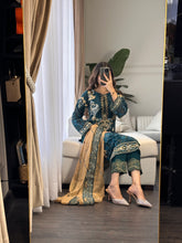 Load image into Gallery viewer, 3pc BOTTLE GREEN Embroidered Shalwar Kameez wit CHIFFON  dupatta Stitched Suit Ready to wear HW-U2313
