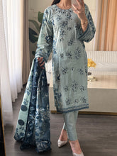 Load image into Gallery viewer, 3 pcs Stitched lawn suit Ready to Wear with CHIFFON dupatta LAWN-JF107
