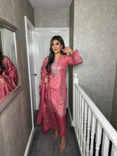 Load image into Gallery viewer, 3PC Stitched PINK shalwar Suit Ready to wear DHANAK winter Wear with Dhanak dupatta MB-68
