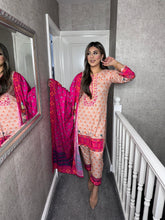 Load image into Gallery viewer, 3PC Stitched PINK shalwar Suit Ready to wear LILEN winter Wear with LILEN dupatta SK-03
