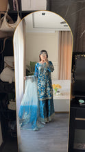 Load image into Gallery viewer, 3pc Embroidered Shalwar Kameez with Plazoo and Net dupatta Stitched Suit Ready to wear HW-U2420C
