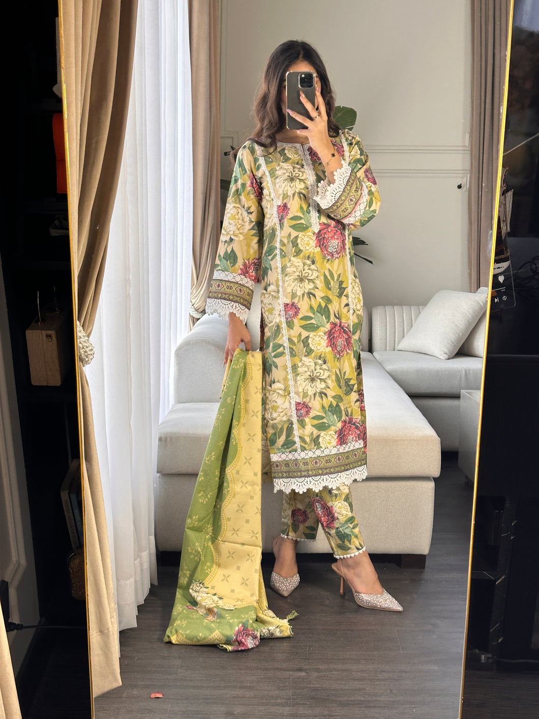 3PC Stitched shalwar Suit Ready to wear DHANAK winter Wear with Dhanak dupatta HW-DH28