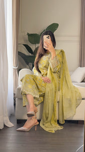 3 pcs Stitched lawn suit Ready to Wear with CHIFFON dupatta LAWN-036