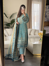 Load image into Gallery viewer, 3pc Embroidered Shalwar Kameez with CHIFFON dupatta Stitched Suit Ready to wear HW-U5313
