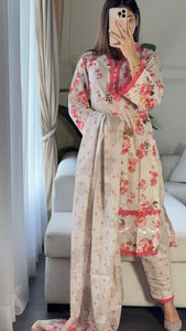 3 pcs Stitched lawn suit Ready to Wear with CHIFFON dupatta LAWN-050