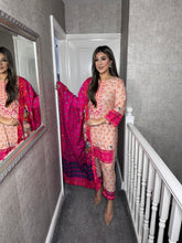 Load image into Gallery viewer, 3PC Stitched PINK shalwar Suit Ready to wear LILEN winter Wear with LILEN dupatta SK-03
