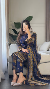 3 pcs Stitched lawn suit Ready to Wear with CHIFFON dupatta LAWN-033