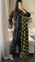 Load image into Gallery viewer, 3PC Stitched Black LINEN shalwar Suit Ready to wear LINEN winter Wear with LINEN dupatta HW-DH33

