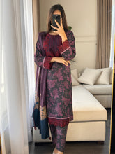 Load image into Gallery viewer, 3PC Stitched shalwar Suit Ready to wear DHANAK winter Wear with Dhanak dupatta HW-DH16
