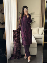 Load image into Gallery viewer, 3PC Stitched DHANAK shalwar Suit Ready to wear DHANAK winter Wear with DHANAK dupatta HW-DP25002

