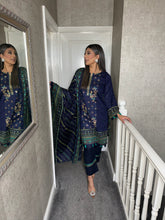 Load image into Gallery viewer, 3 pcs Stitched lawn suit Ready to Wear with chiffon dupatta LNE-24011
