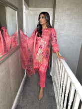 Load image into Gallery viewer, 3 pcs Stitched PINK LAWN shalwar Suit Ready to wear lawn summer Wear with LAWN dupatta MB-365A
