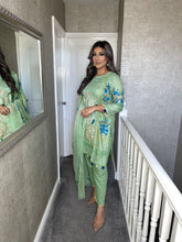 Load image into Gallery viewer, 3 pcs Stitched MINT LAWN shalwar Suit Ready to wear lawn summer Wear with LAWN dupatta MB-365B
