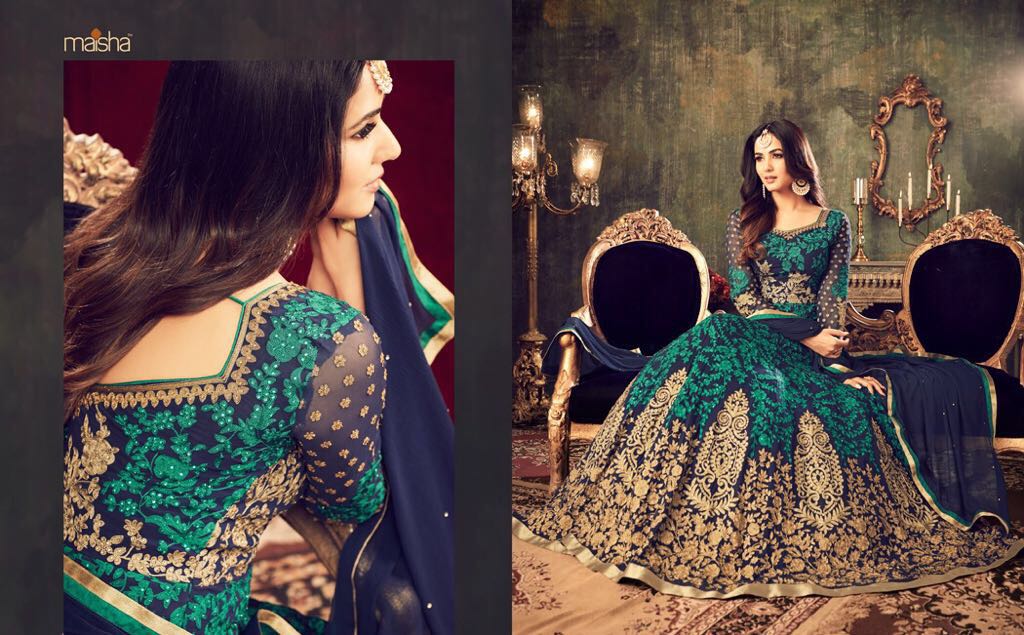 Anarkali Shalwar kameez Designer Dress Fully Stitched Maisha 4705