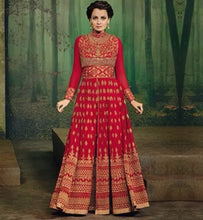 Load image into Gallery viewer, Aashirwad 3002 Red Anarkali suit semi-Stitched
