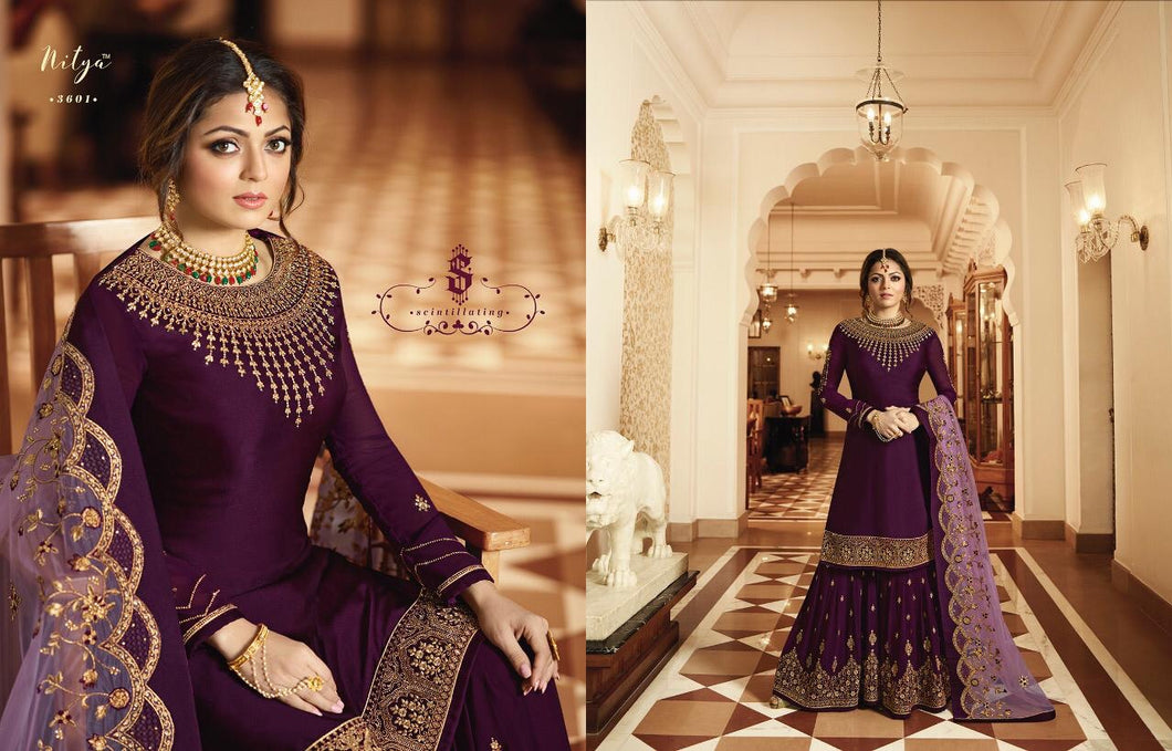 3PC Shalwar Kameez Fully Stitched purple Shrara Collection LT Nitya 3601