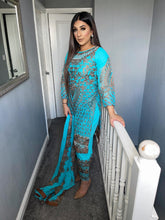 Load image into Gallery viewer, 3pc Ferozi with Gold Embroidered Shalwar Kameez Stitched Suit Ready to wear FEROZI-GOLD
