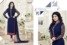 Load image into Gallery viewer, Blue Shalwar Kameez Unstitched Lavina Ruby
