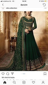 Anarkali Shalwar kameez Designer Dress Fully Stitched Anarkali Suit Glossy Simar 9083 Green