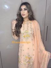 Load image into Gallery viewer, 3pc Embroidered Peach Shalwar Kameez Stitched Suit Ready to wear FP-55004
