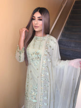 Load image into Gallery viewer, 3pc Embroidered Green Shalwar Kameez Stitched Suit Ready to wear FP-55004-E
