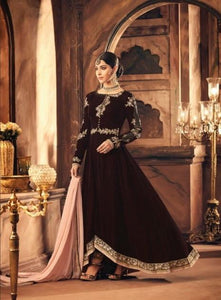 Anarkali Shalwar kameez Designer Velvet Dress Fully Stitched Maisha Maleekah 6204