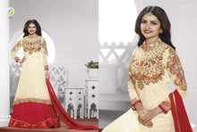 Load image into Gallery viewer, Vinay Prachi Vol 19 White &amp; Red Anarkali suit semi-Stitched
