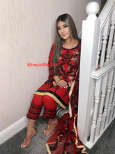 Load image into Gallery viewer, 3pc Red Embroidered Shalwar Kameez Stitched Suit Ready to wear
