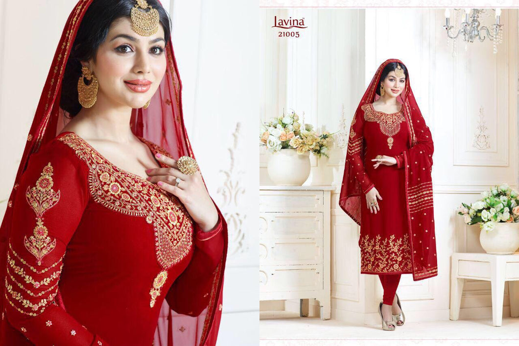 Lavina Vol 21 21005 Shalwar kameez Fully stitched Indian Red Shalwar Kameez Suit