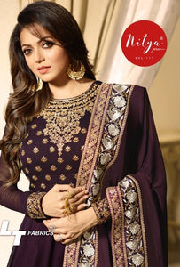 Anarkali Shalwar kameez Designer Dress Fully Stitched Anarkali Suit purple LT Nitya 1703