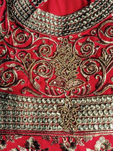 Load image into Gallery viewer, Aashirwad 3002 Red Anarkali suit semi-Stitched
