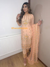 Load image into Gallery viewer, 3pc Embroidered Peach Shalwar Kameez Stitched Suit Ready to wear FP-55004

