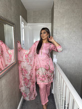 Load image into Gallery viewer, 3 pcs Stitched PINK LAWN shalwar Suit Ready to wear lawn summer Wear with LAWN dupatta FD-PINK
