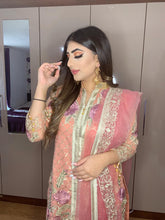 Load image into Gallery viewer, 3pc Pink Embroidered Shalwar Kameez Stitched Suit Ready to wear
